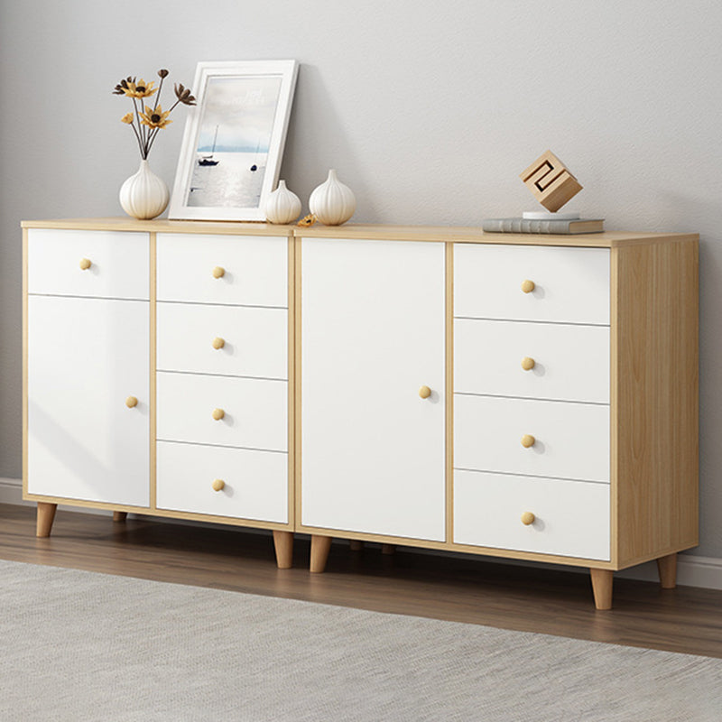 Contemporary Bedroom Storage Chest Engineered Wood Chest with Drawers