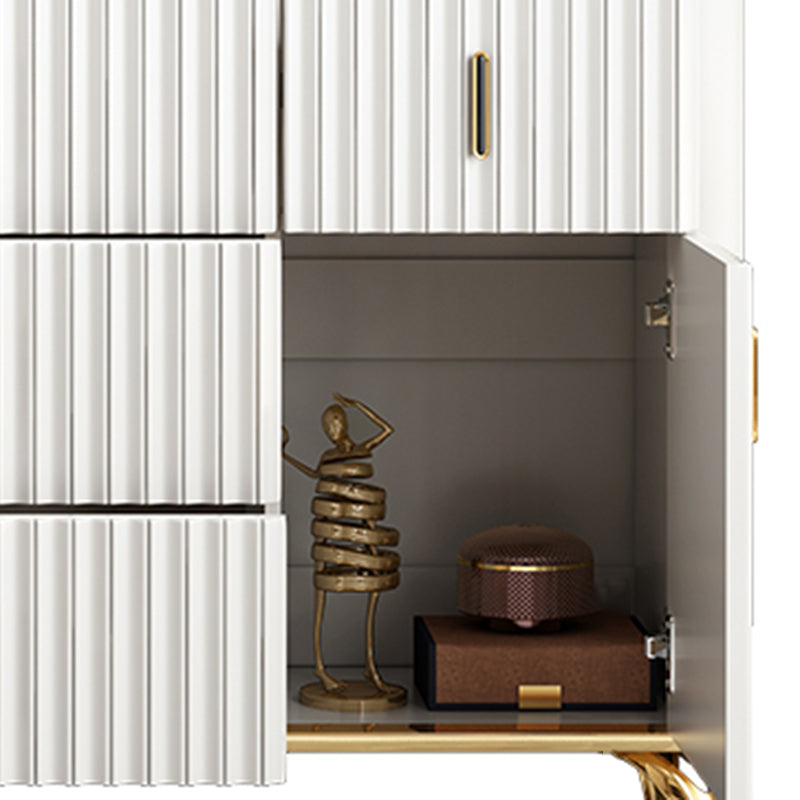 Glam Engineered Wood Storage Chest Bedroom Horizontal Chest with Drawers