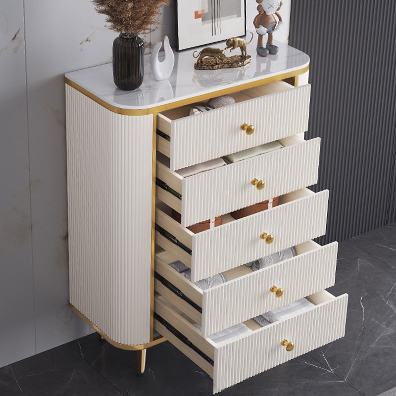 Bedroom Glam Storage Chest Stone 15" Wide Chest with Drawers