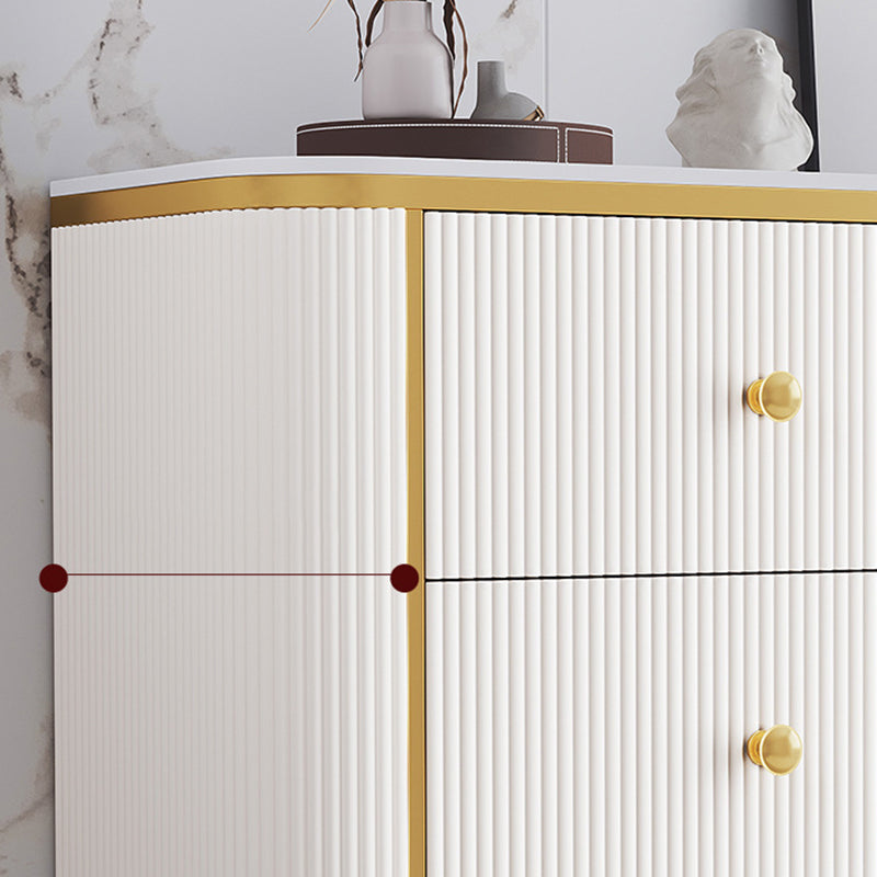 Bedroom Glam Storage Chest Stone 15" Wide Chest with Drawers