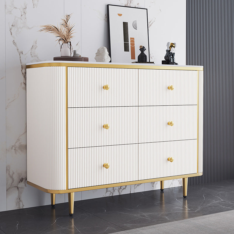 Bedroom Glam Storage Chest Stone 15" Wide Chest with Drawers