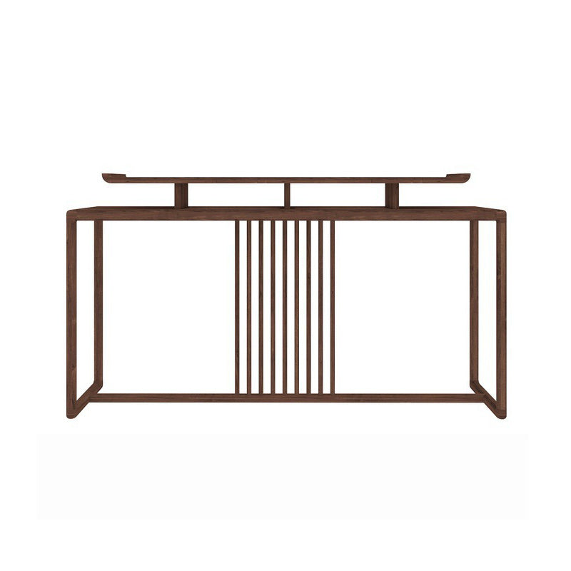 13"W Mid-Century Modern Console Table Pine Solid Wood Sofa Table