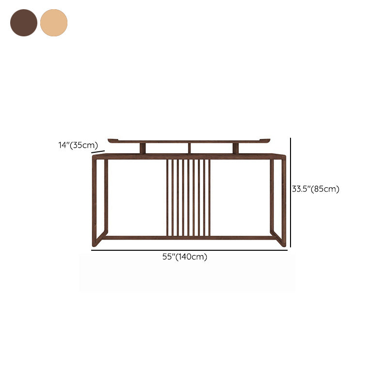 13"W Mid-Century Modern Console Table Pine Solid Wood Sofa Table