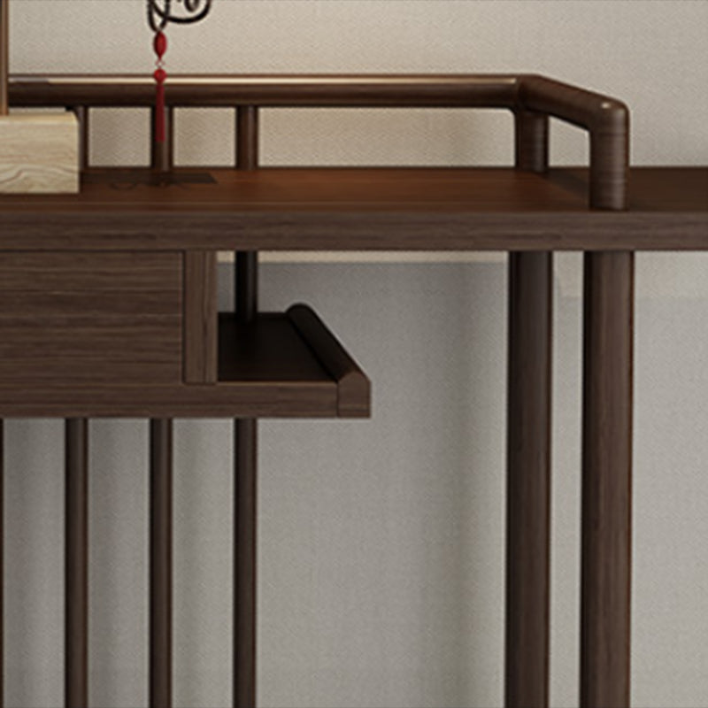 Solid Wood Console Table 1 Shelf Rectangle Accent Table for Hall