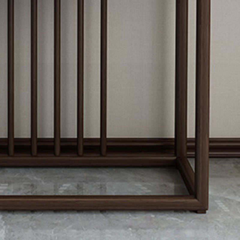 Solid Wood Console Table 1 Shelf Rectangle Accent Table for Hall