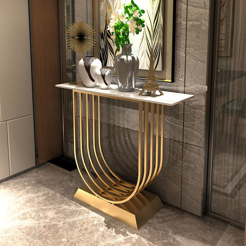 11.81" W Contemporary Console Accent Table Antique Finish Sofa Console Table