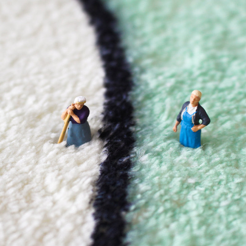 Nordic Plants Carpet Polyester Green Carpet Washable Carpet for Home Decor