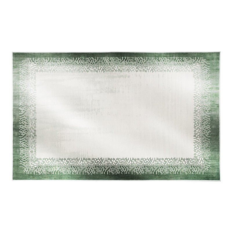 Green Modern Carpet Polyester Graphic Area Carpet Washable Carpet for Home Decor