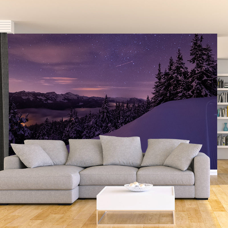 Washable Photography Mural Wallpaper Starry Sky Indoor Wall Mural