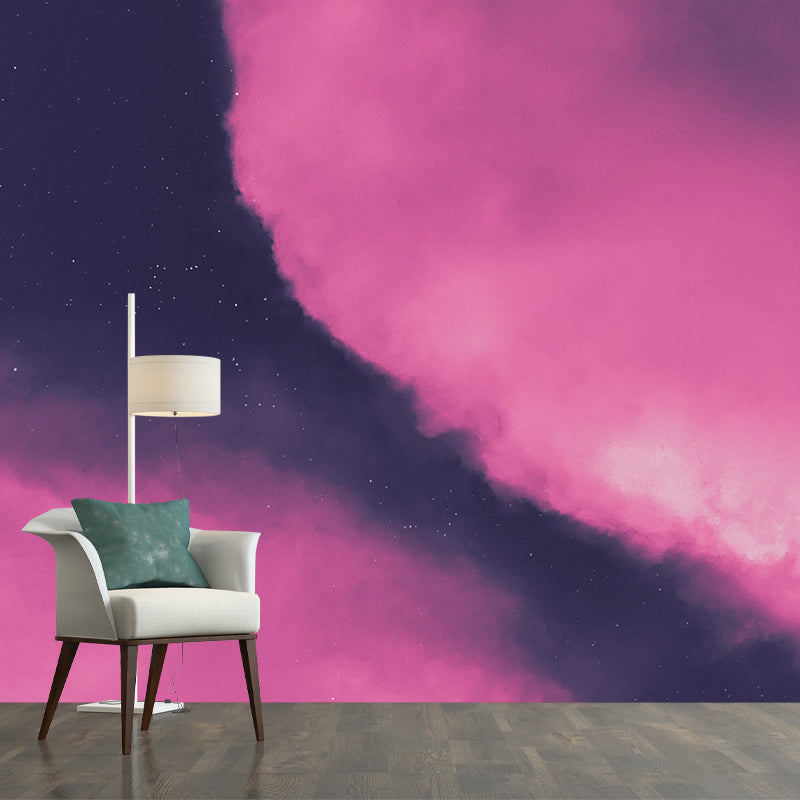 Starry Sky Stain Resistant Mural Washable Wallpaper Sitting Room Wall Mural