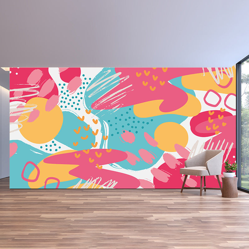 Abstract Illustration Wallpaper Environment Friendly Mildew Resistant Indoor Wall Mural