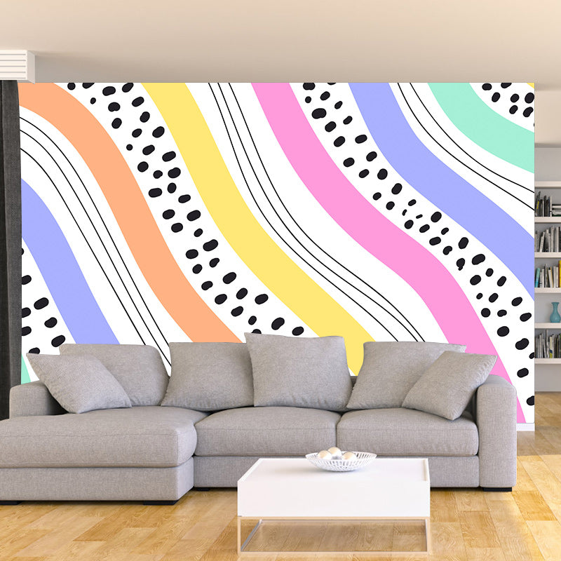 Abstract Illustration Wallpaper Environment Friendly Mildew Resistant Indoor Wall Mural