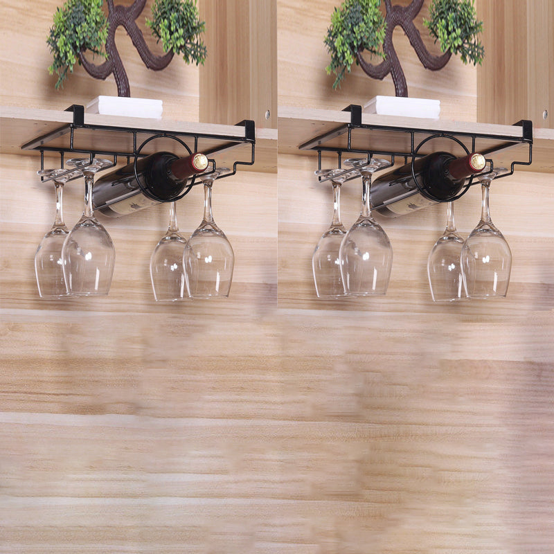 Industrial Hanging Wine Holder Metal Wine Glass Stemware Rack Holder