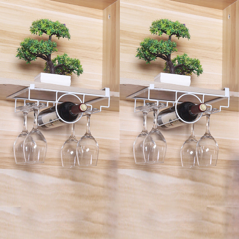 Industrial Hanging Wine Holder Metal Wine Glass Stemware Rack Holder