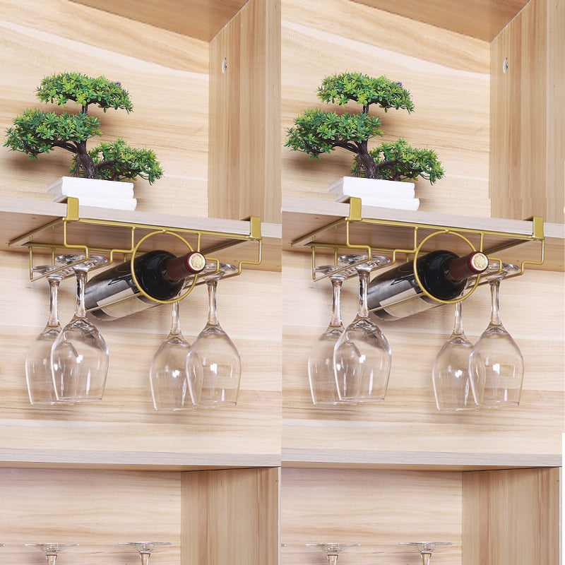 Industrial Hanging Wine Holder Metal Wine Glass Stemware Rack Holder