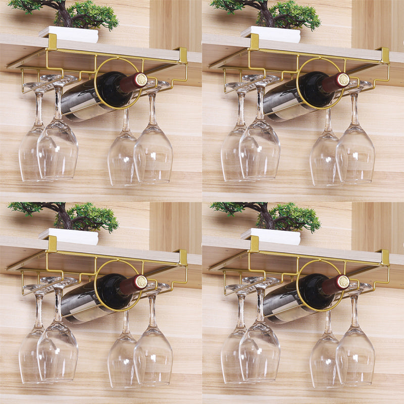 Industrial Hanging Wine Holder Metal Wine Glass Stemware Rack Holder