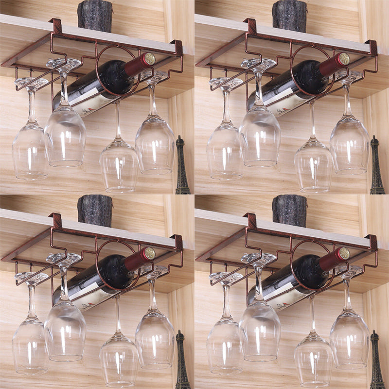 Industrial Hanging Wine Holder Metal Wine Glass Stemware Rack Holder
