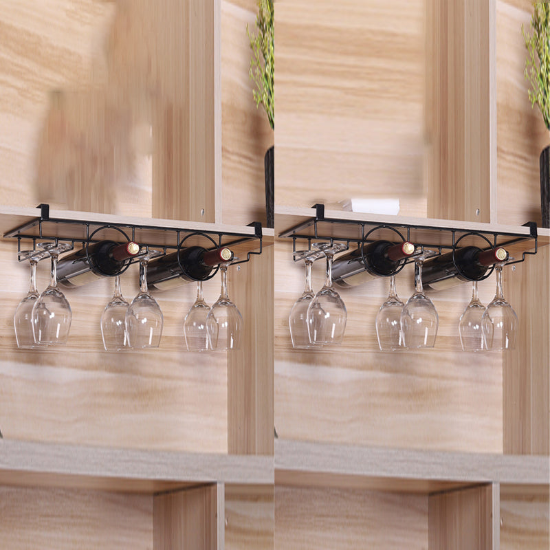 Industrial Hanging Wine Holder Metal Wine Glass Stemware Rack Holder