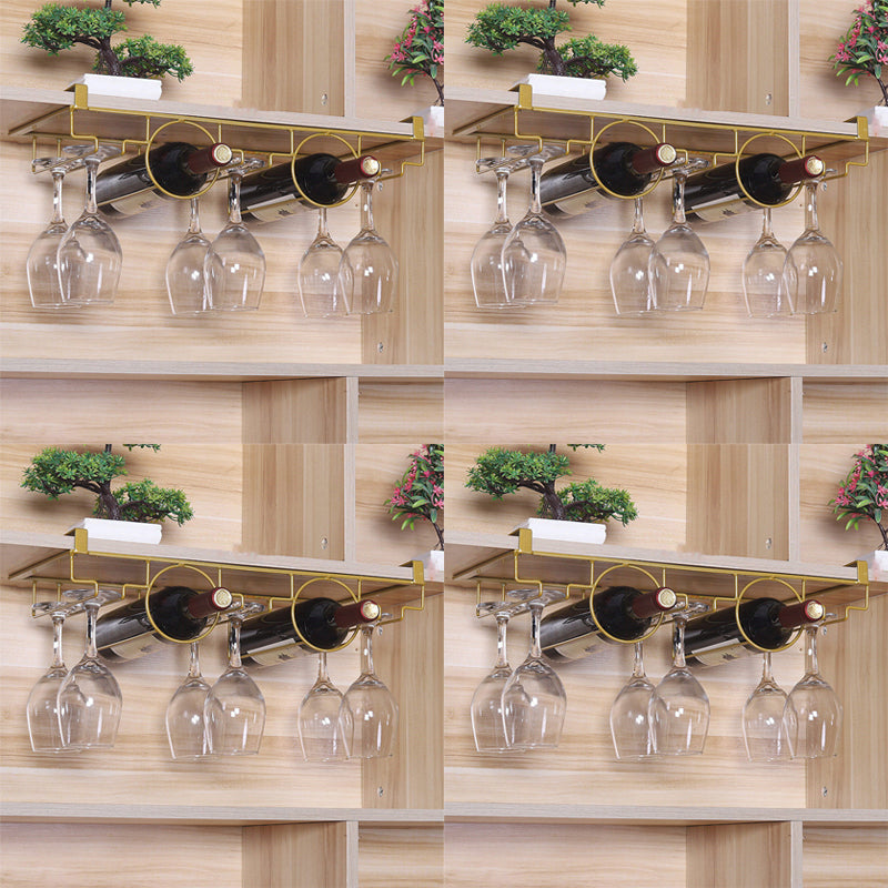 Industrial Hanging Wine Holder Metal Wine Glass Stemware Rack Holder