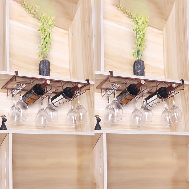 Industrial Hanging Wine Holder Metal Wine Glass Stemware Rack Holder