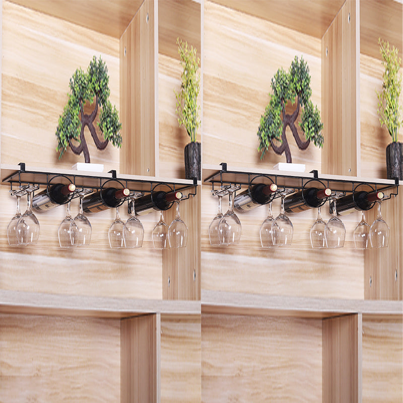 Industrial Hanging Wine Holder Metal Wine Glass Stemware Rack Holder