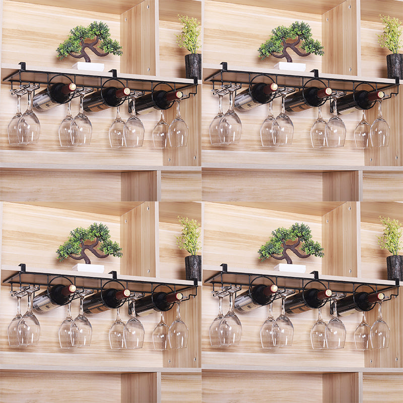 Industrial Hanging Wine Holder Metal Wine Glass Stemware Rack Holder