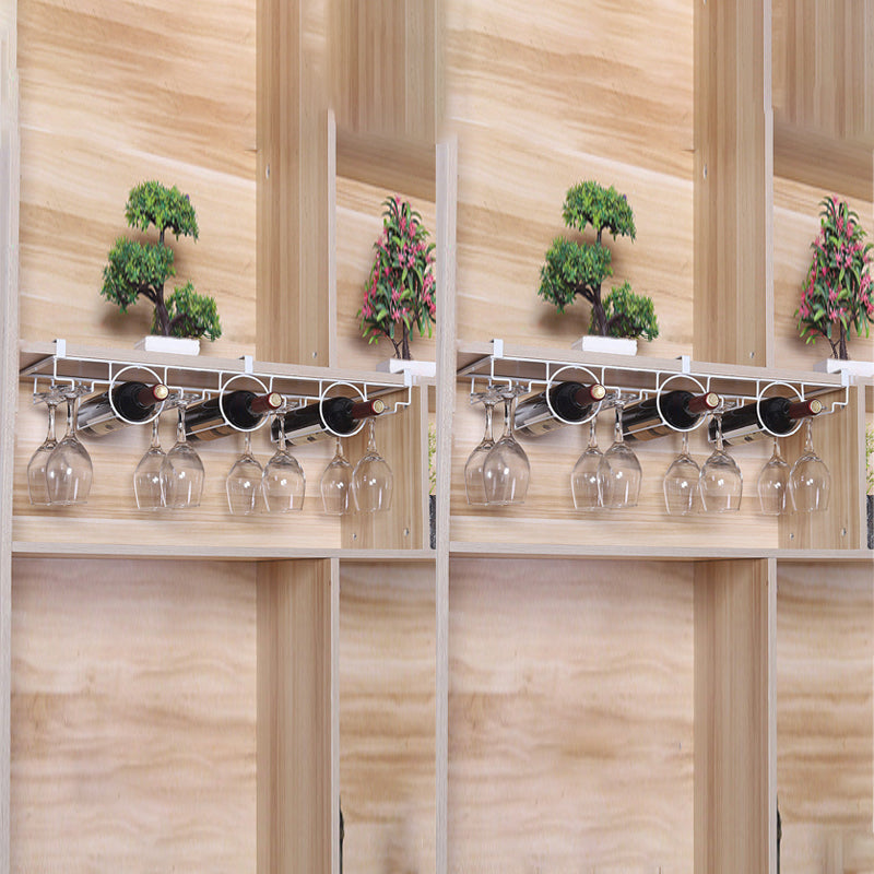 Industrial Hanging Wine Holder Metal Wine Glass Stemware Rack Holder