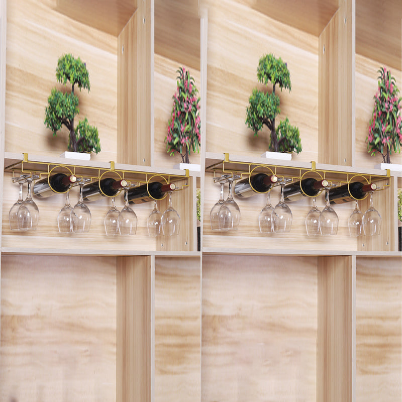 Industrial Hanging Wine Holder Metal Wine Glass Stemware Rack Holder