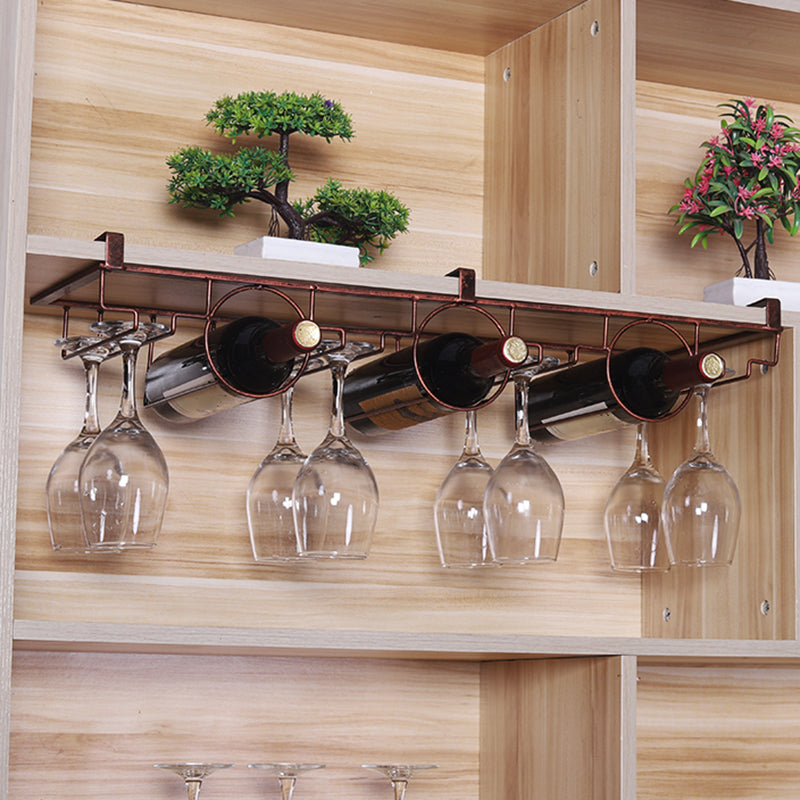 Industrial Hanging Wine Holder Metal Wine Glass Stemware Rack Holder