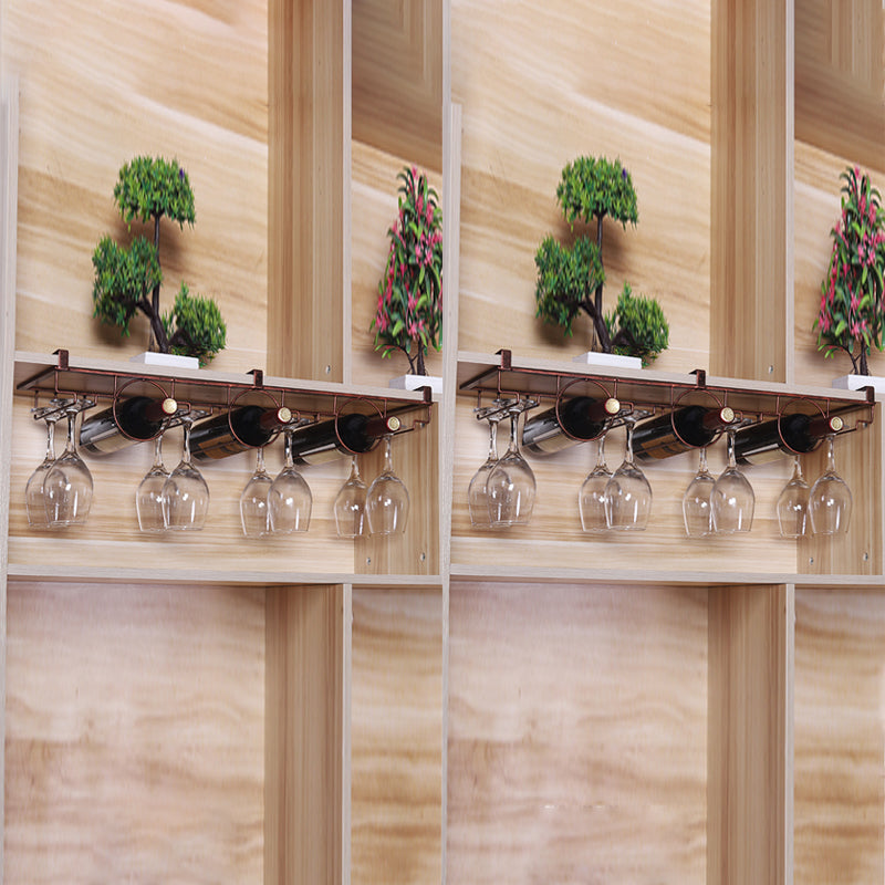 Industrial Hanging Wine Holder Metal Wine Glass Stemware Rack Holder