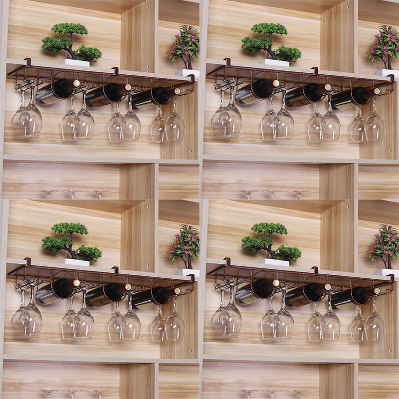 Industrial Hanging Wine Holder Metal Wine Glass Stemware Rack Holder