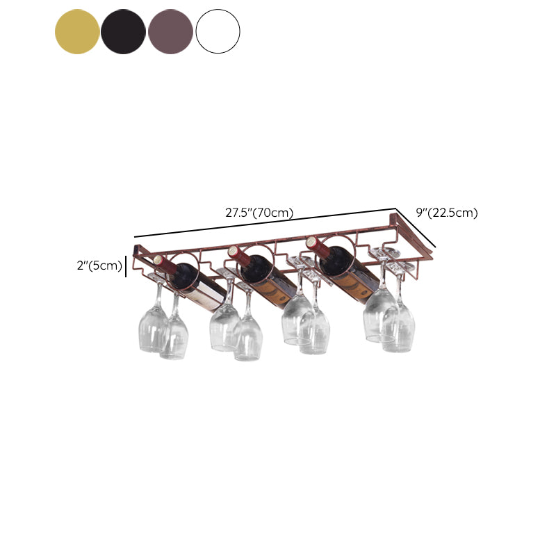 Industrial Hanging Wine Holder Metal Wine Glass Stemware Rack Holder