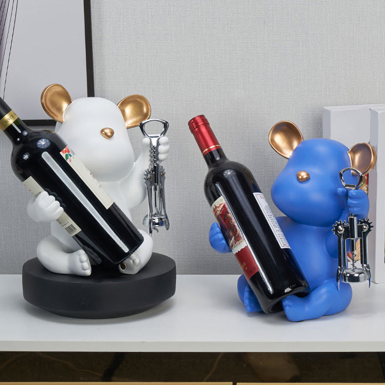 Glam Tabletop Bottle Holder Resin Wine Bottle Rack for Parlor