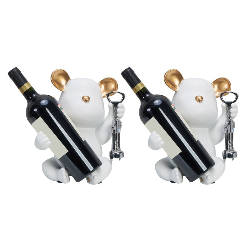 Glam Tabletop Bottle Holder Resin Wine Bottle Rack for Parlor