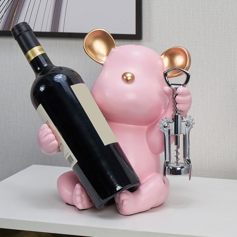 Glam Tabletop Bottle Holder Resin Wine Bottle Rack for Parlor