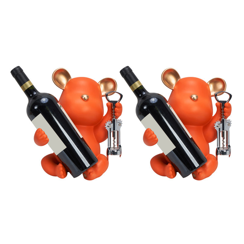 Glam Tabletop Bottle Holder Resin Wine Bottle Rack for Parlor