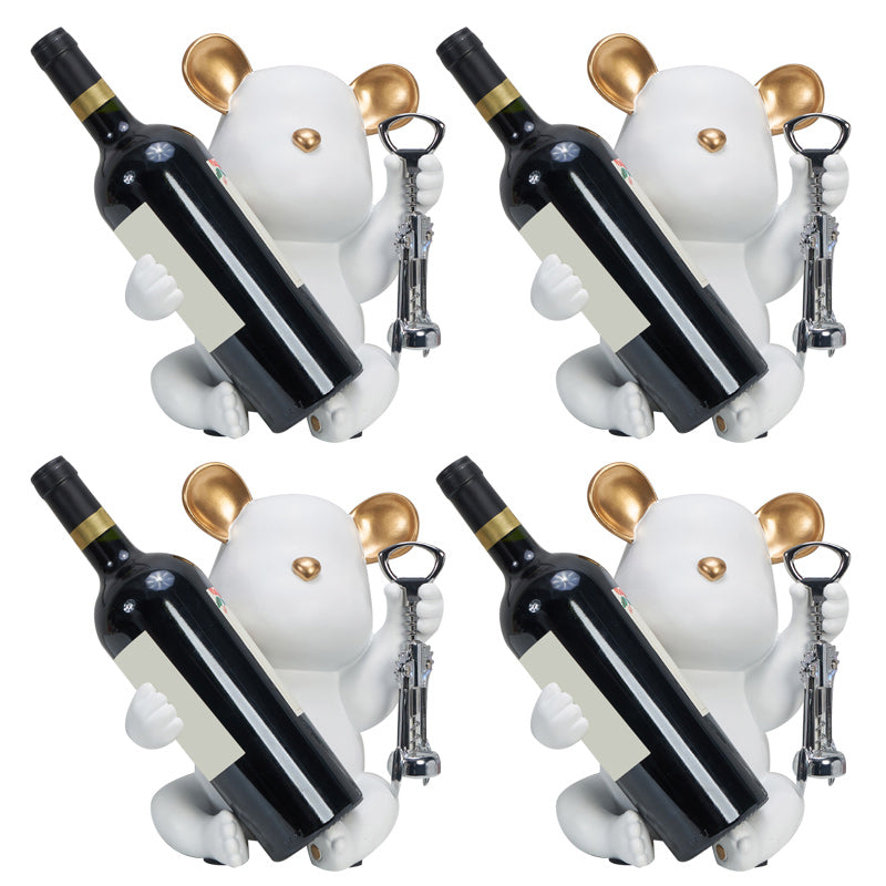 Glam Tabletop Bottle Holder Resin Wine Bottle Rack for Parlor