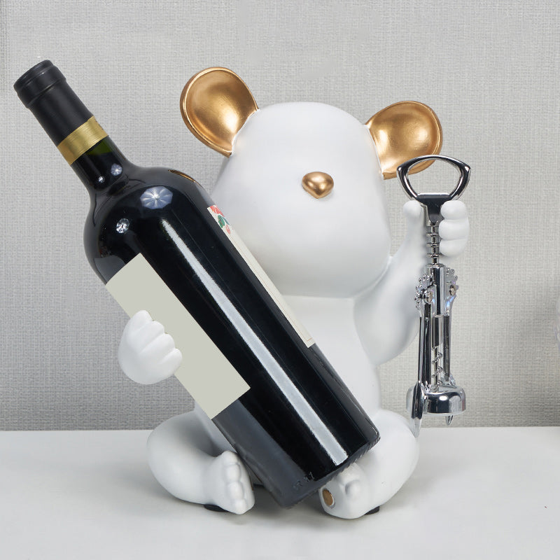 Glam Tabletop Bottle Holder Resin Wine Bottle Rack for Parlor