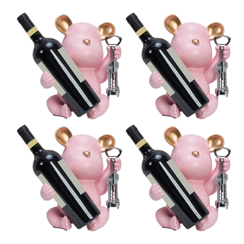 Glam Tabletop Bottle Holder Resin Wine Bottle Rack for Parlor