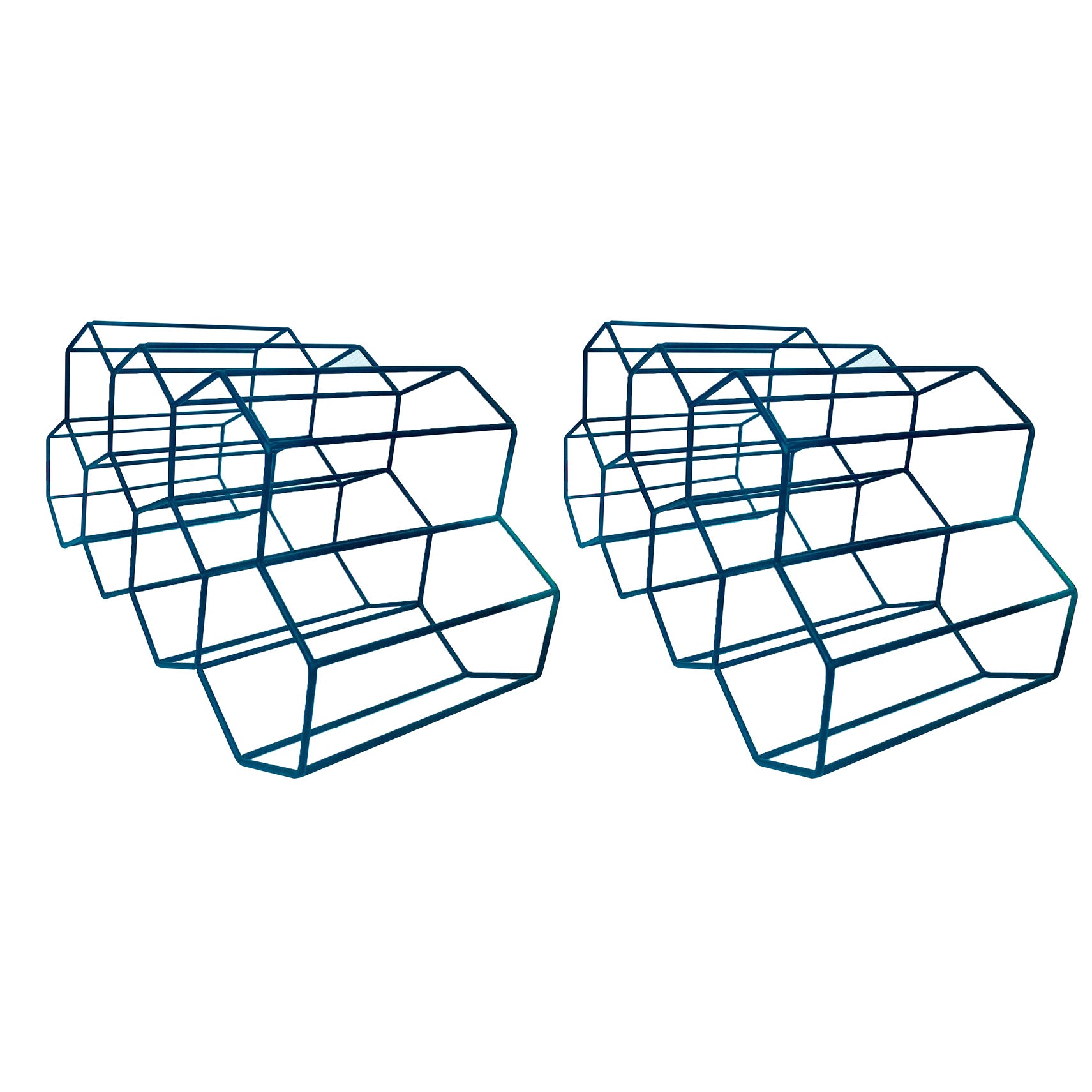 Tabletop or Countertop Free-Stand Bottle Wine Rack Modern Metal Wine Bottle Holder