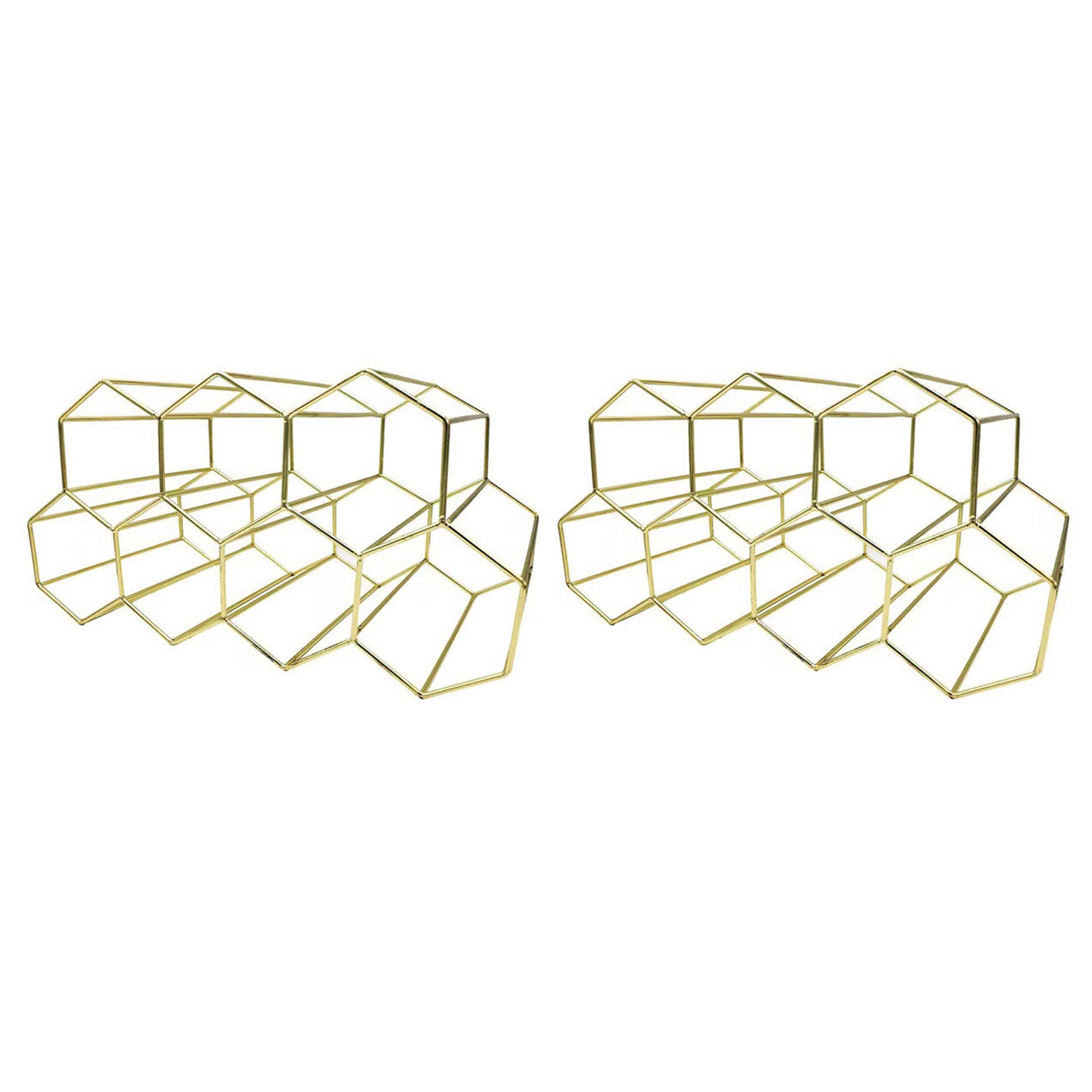 Tabletop or Countertop Free-Stand Bottle Wine Rack Modern Metal Wine Bottle Holder