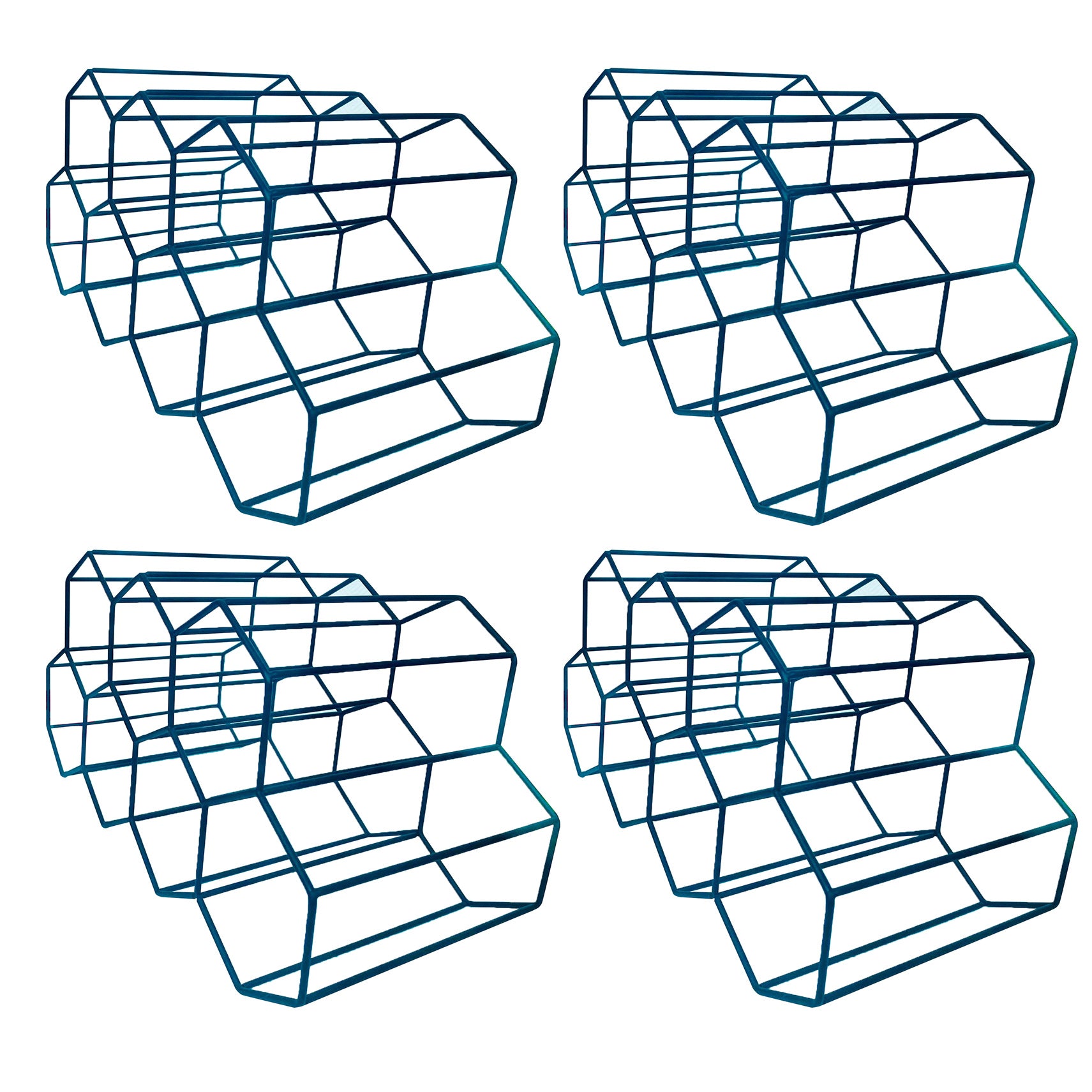 Tabletop or Countertop Free-Stand Bottle Wine Rack Modern Metal Wine Bottle Holder