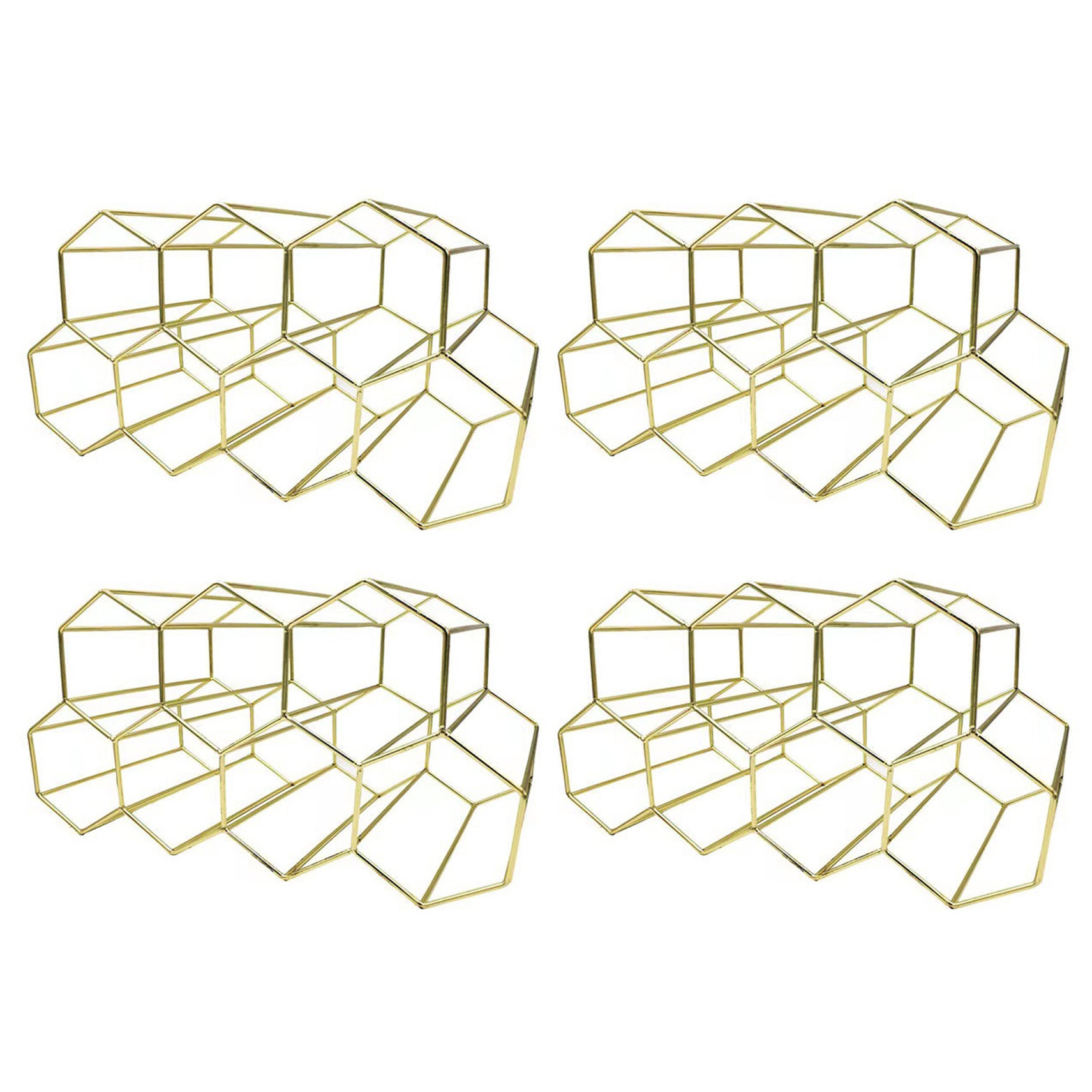 Tabletop or Countertop Free-Stand Bottle Wine Rack Modern Metal Wine Bottle Holder