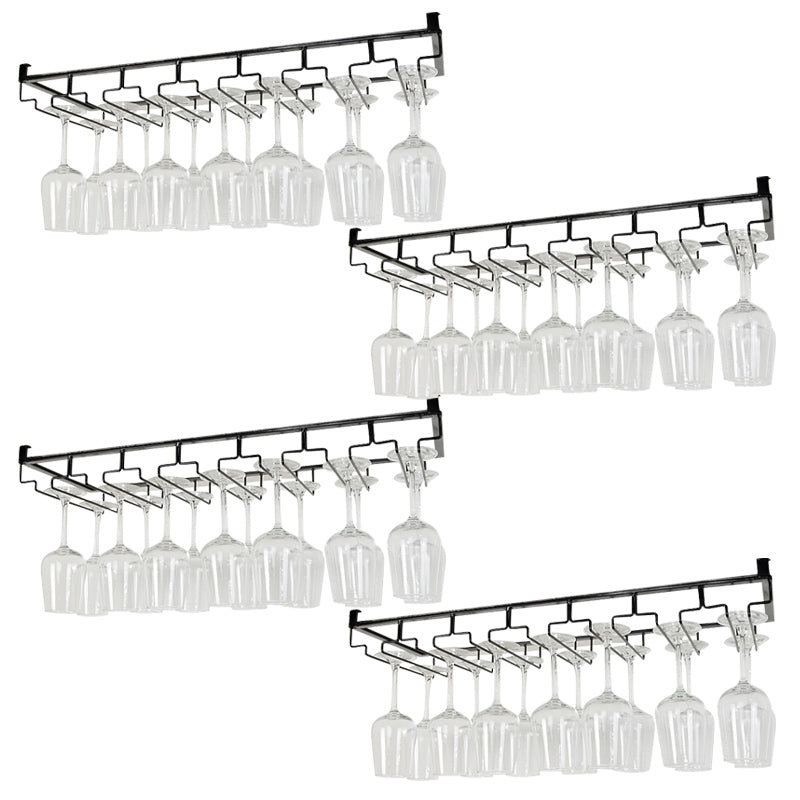 Contemporary Hanging Wine Glass Rack Metal Glass & Stemware Holder