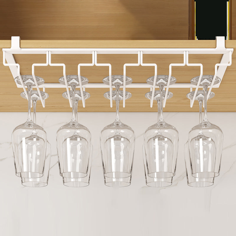 Contemporary Hanging Wine Glass Rack Metal Glass & Stemware Holder