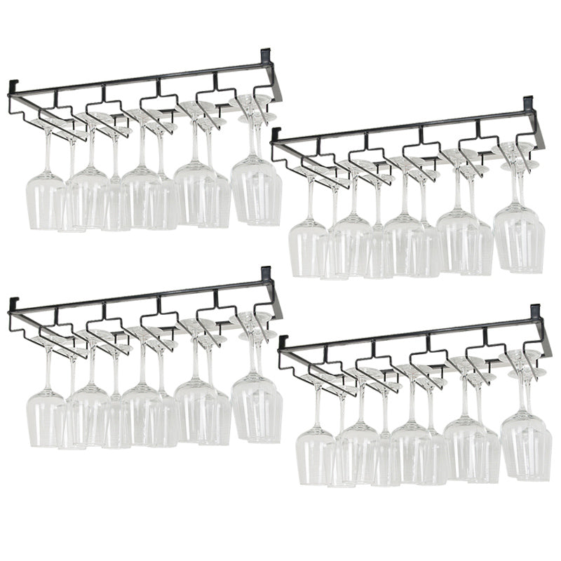 Contemporary Hanging Wine Glass Rack Metal Glass & Stemware Holder