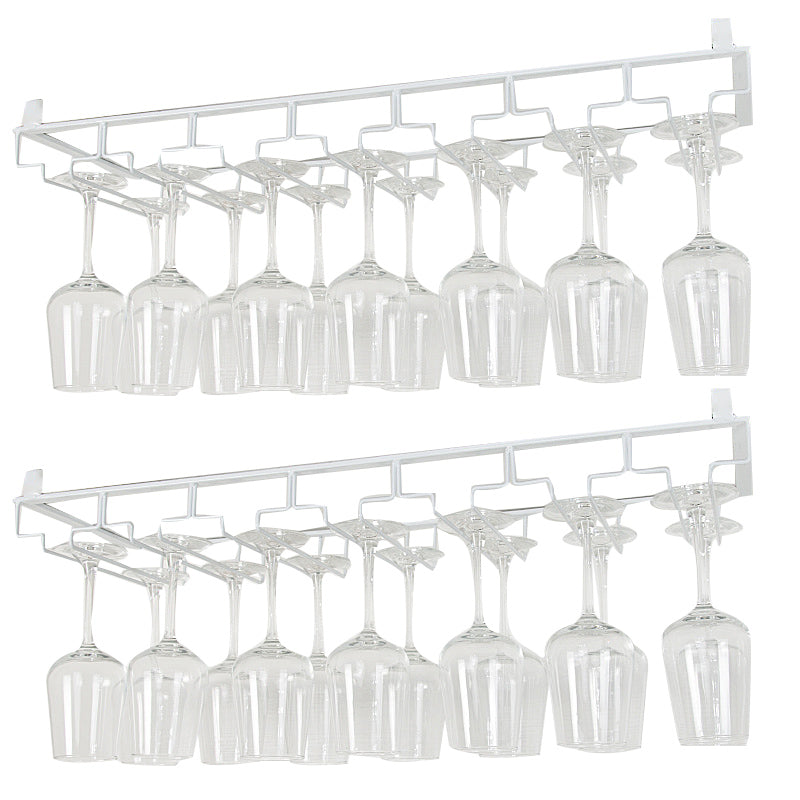 Contemporary Hanging Wine Glass Rack Metal Glass & Stemware Holder