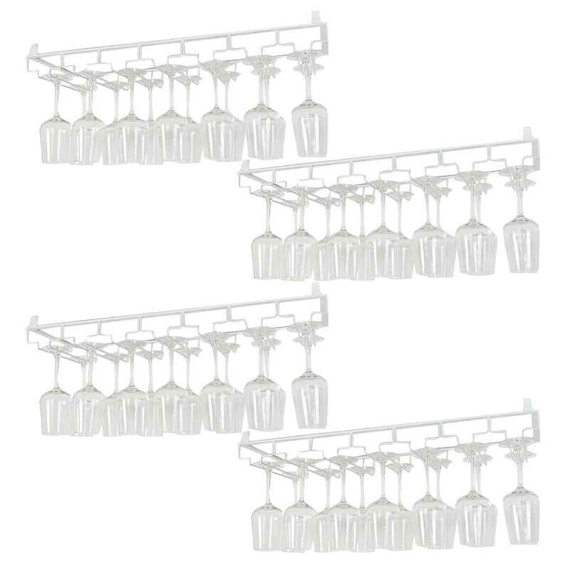 Contemporary Hanging Wine Glass Rack Metal Glass & Stemware Holder