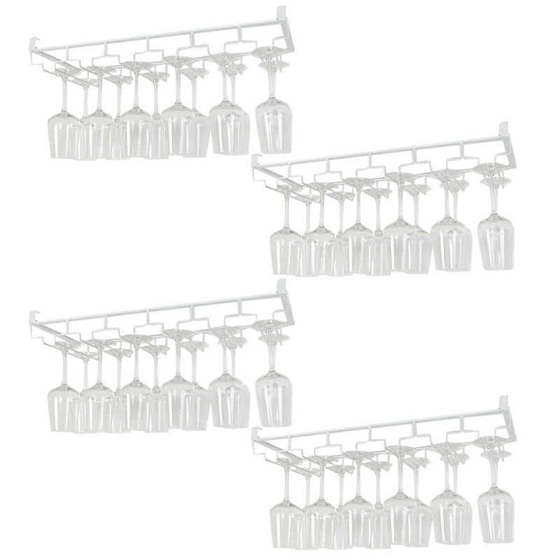 Contemporary Hanging Wine Glass Rack Metal Glass & Stemware Holder