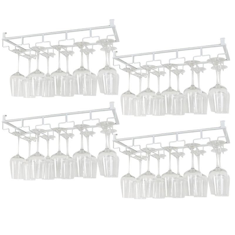Contemporary Hanging Wine Glass Rack Metal Glass & Stemware Holder